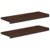 vidaXL Stopnice 2 kos 80 x 25 x 2 cm Temno rjava Trda bukovina
