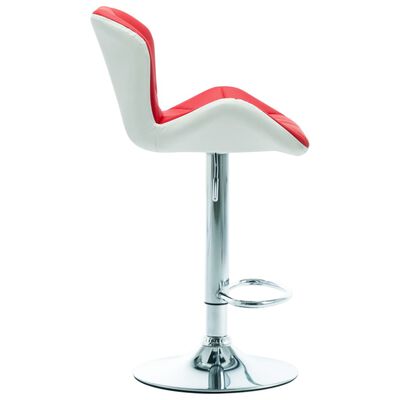 vidaXL Barski stolček rdeče umetno usnje