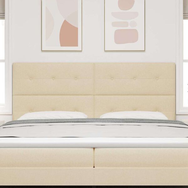 vidaXL Vzglavje z vzglavjem krema 200 cm Umjetno usnje