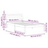 vidaXL Konstrukcija postelje Rjava 90 x 200 cm Masivno borovo les
