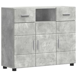 vidaXL Lesena omara Betonsko siva 88,5 x 30,5 x 73 cm Konstruiran les