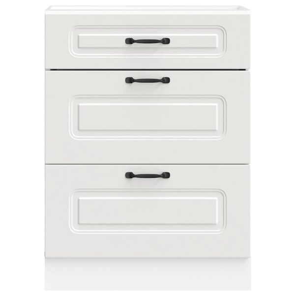 vidaXL Kuhinjska osnovna omarica Kalmar bela inženirski les