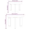 vidaXL Klubska miza 2 pcs Bela Trden borov les
