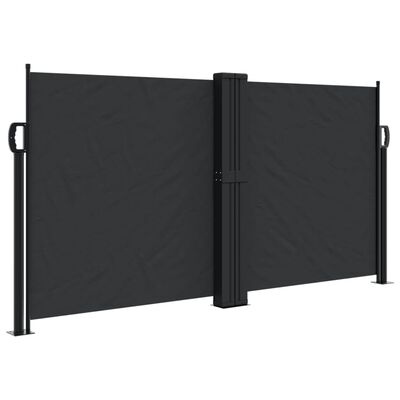 vidaXL Zložljiva stranska tenda črna 120x1000 cm