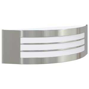 vidaXL Zunanja stenska luč Srebrna 32 x 10 x 10 cm