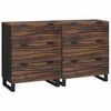 vidaXL Komplet stranske omare 2 kos Oreh 120 x 33 x 75 cm