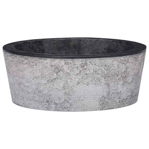 vidaXL Umivalnik črn &Oslash;40x15 cm marmor