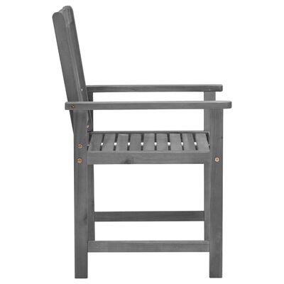 vidaXL Režiserski stoli z blazinami 4 kosi sivi trden akacijev les