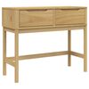 vidaXL Konzolna mizica FLORO vo&scaron;čeno rjava 89,5x36,5x73 cm borovina