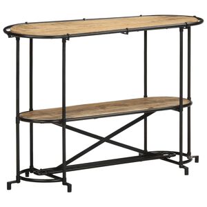 vidaXL Konzolna mizica 110x42x76 cm trden robusten mangov les