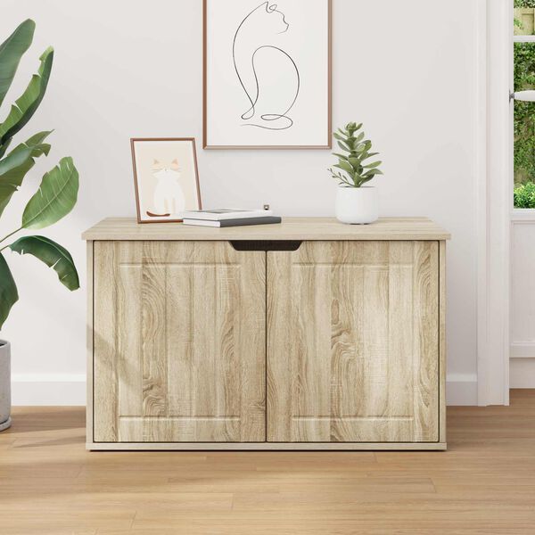 vidaXL Mačja hi&scaron;a Sonoma 85 x 55 x 50,5 cm Konstruiran les