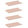 vidaXL Ležeča polica 4 kos Roza 40 x 18 x 2,5 cm Jeklo