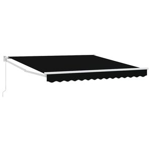 vidaXL Vlečna tenda Črna 300 x 250 x 165 cm 100% poliester in aluminij