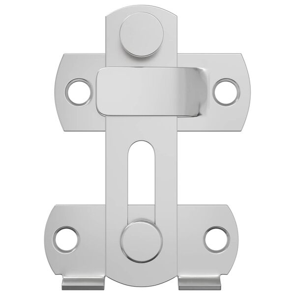 vidaXL Zaklep za vrata 2 pcs srebrna 70 x 8 mm Jeklo