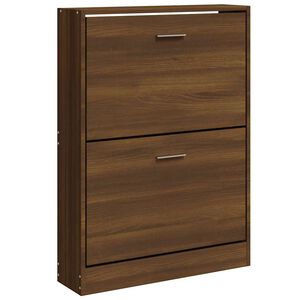 vidaXL Omarica za čevlje rjav hrast 59x17x81 cm inženirski les
