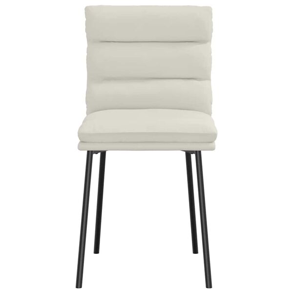 vidaXL Jedilni stoli 2 kosa krem žamet