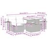vidaXL Vrtna sedežna garnitura z blazinami 7-delna siv ratan/akacija