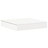vidaXL Peskovnik s pokrovom bel 111x111x19,5 cm trdna borovina