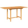 vidaXL Raztegljiva vrtna miza 110-160x80x75 cm trden tikov les