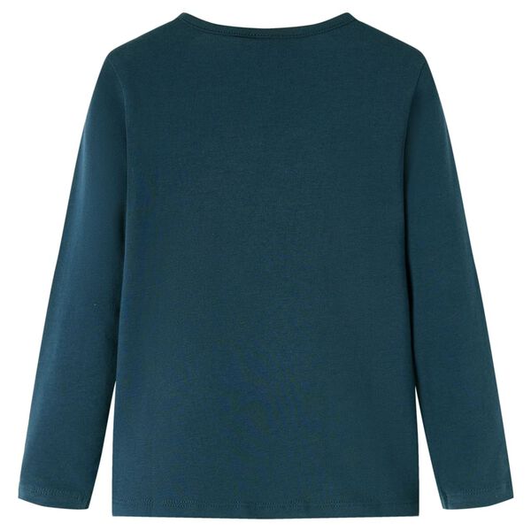 Otro&scaron;ka majica z dolgimi rokavi temno zelena 128