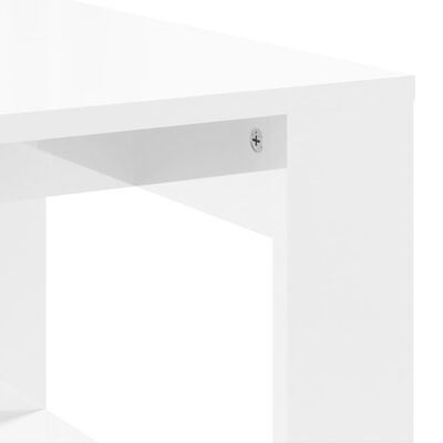 vidaXL Klubska mizica visok sijaj bela 102x50x35 cm inženirski les