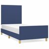 vidaXL posteljni okvir brez vzmetnice Modra 80x200 cm Tkanina