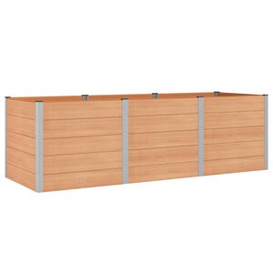 vidaXL Vrtna visoka greda Rjava 300 x 100 x 91 cm WPC in aluminij
