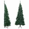 vidaXL Kotna umetna novoletna jelka zelena 210 cm PVC