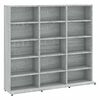 vidaXL Omarica za CD plo&scaron;če siva sonoma 100x23x89,5 cm inženirski les