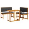vidaXL Vrtnik Bistro Set 3 pcs Rjava Masiven les akacije