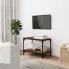 vidaXL TV omarica rjav hrast 60x33x41 cm inženirski les in jeklo