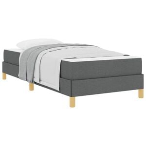 vidaXL Postelja z vzmetnico z vzmetnico Temno siva 80 x 200 cm blago