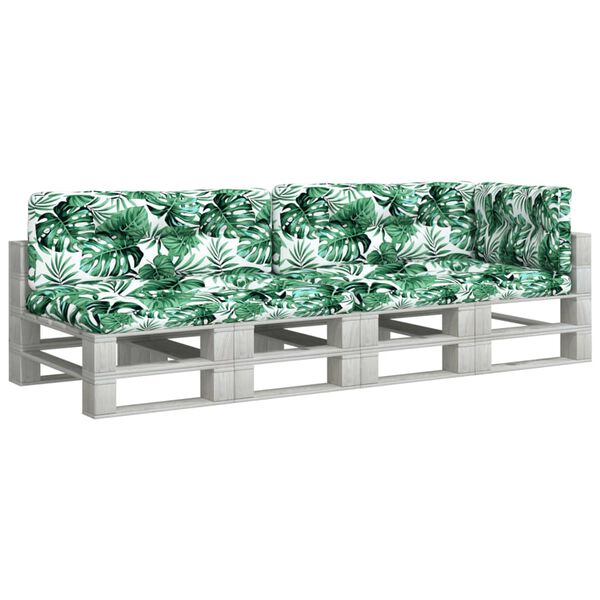 vidaXL Blazine za kavč iz palet 5 kosov vzorec listov