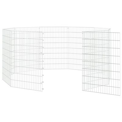 vidaXL 10-delna ograda za zajce 54x80 cm pocinkano železo