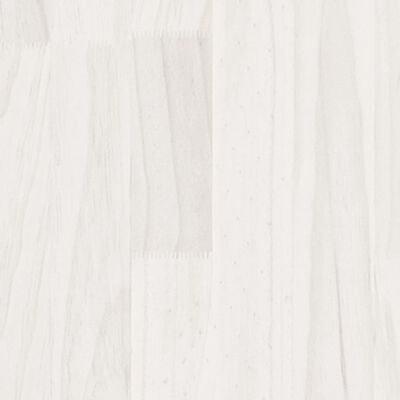 vidaXL Posteljni okvir bel iz trdne borovine 200x200 cm