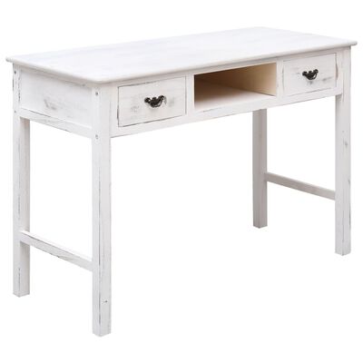 vidaXL Konzolna mizica antično bela 110x45x76 cm les