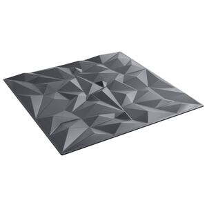 vidaXL Stenske plo&scaron;če 12 kos 50 x 50 cm Amethyst Sivi XPS Pena