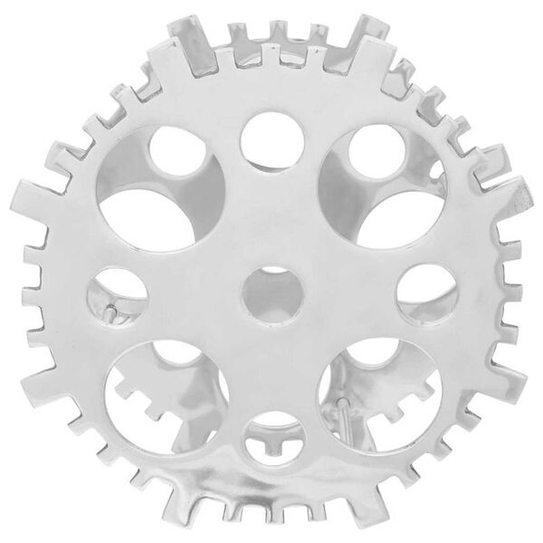 vidaXL Stojalo za vino srebrna 39 x 14 x 39 cm Aluminij