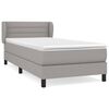 vidaXL Box spring postelja z vzmetnico svetlo siva 80x200 cm blago