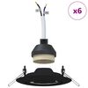 vidaXL Reflektori s središči 6 pcs Črna 9 x 9 cm Kovina