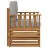 vidaXL Zunanja garnitura za sedenje z blazino Naravna 71 x 63 x 73 cm