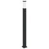 vidaXL Stebriček s senzorjem 110 cm črne barve IP44
