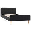 vidaXL Posteljni okvir temno sivo platno 90x200 cm
