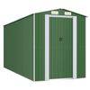 vidaXL Vrtna lopa zelena 192x440x223 cm pocinkano jeklo
