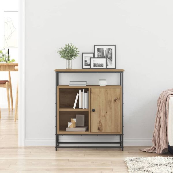 vidaXL Strani &scaron;al Umetni hrast 69 x 35 x 80 cm Konstruiran les