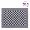 vidaXL Kuhinjske krpe 10 kosov modre in bele 50x70 cm bombaž