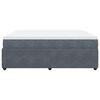 vidaXL Box spring postelja z vzmetnico temno siva 200x200 cm žamet