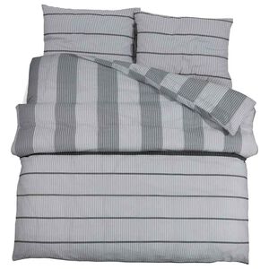 vidaXL Komplet prevleke za odejo svetlo siva 200x220 cm bombaž