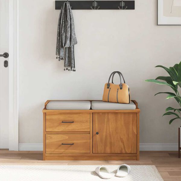 vidaXL klop v preddverju "SANDNES" 87x40x50 cm masivni les bor