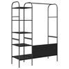 vidaXL Stojalo za oblačila Črna 120 x 44 x 160 cm Konstruiran les